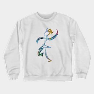 Colorful Dancing Stick Woman Crewneck Sweatshirt